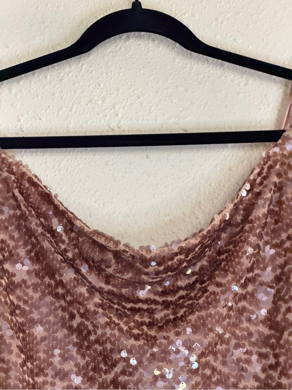 NWT | ASTR The Label | Sparks Fly Sequin Mini Dress Rose Gold - Size Large - Picture 4 of 6